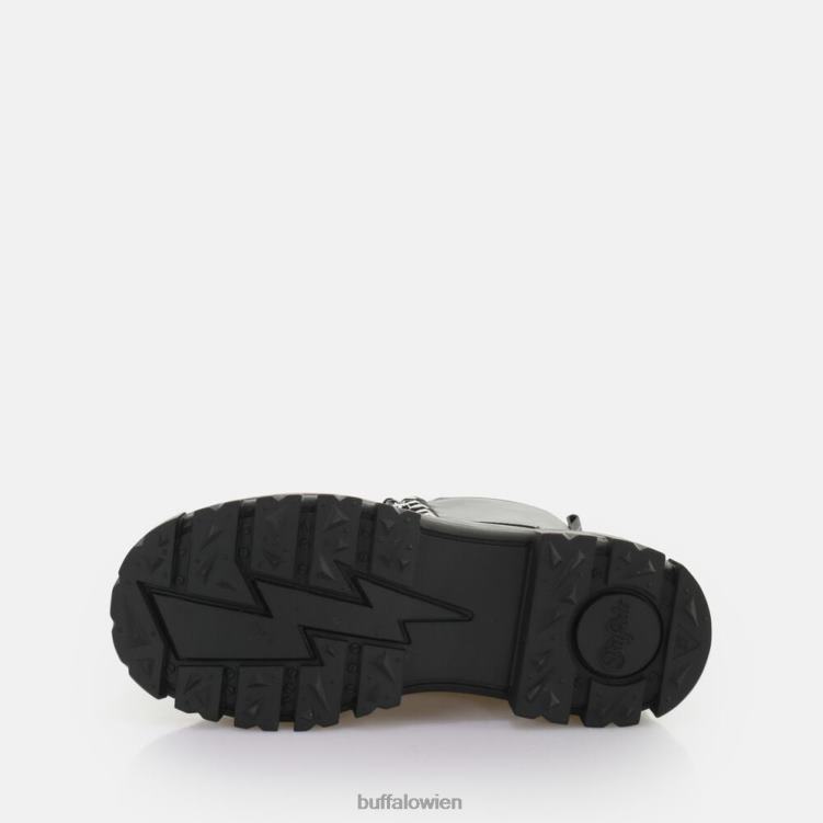 bei Buffalo Aspha Chain Laceup Mid Ankle Boot vegan Schwarz 0FX48784 |Stiefel