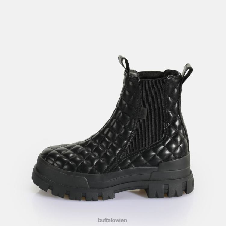 bei Buffalo Aspha Chelsea Mid Ankle Boot vegan schwarze Unterlage 0FX48536 |Stiefel