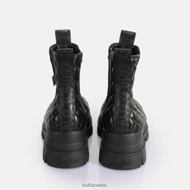 bei Buffalo Aspha Chelsea Mid Ankle Boot vegan schwarze Unterlage 0FX48536 |Stiefel