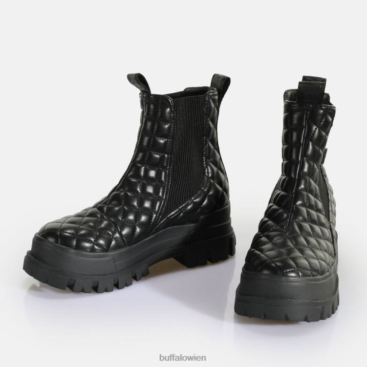 bei Buffalo Aspha Chelsea Mid Ankle Boot vegan schwarze Unterlage 0FX48536 |Stiefel