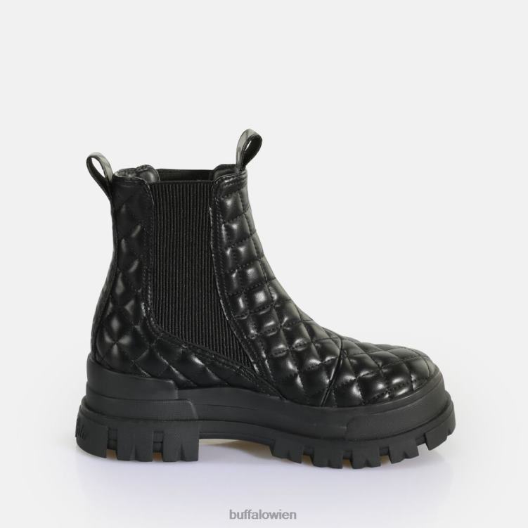 bei Buffalo Aspha Chelsea Mid Ankle Boot vegan schwarze Unterlage 0FX48536 |Stiefel