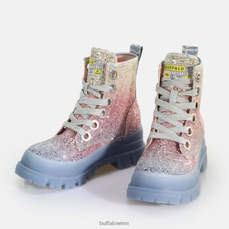 bei Buffalo Aspha Laceup Hi Ankle Boot vegan Meerjungfrau lila 0FX48434 |Stiefel