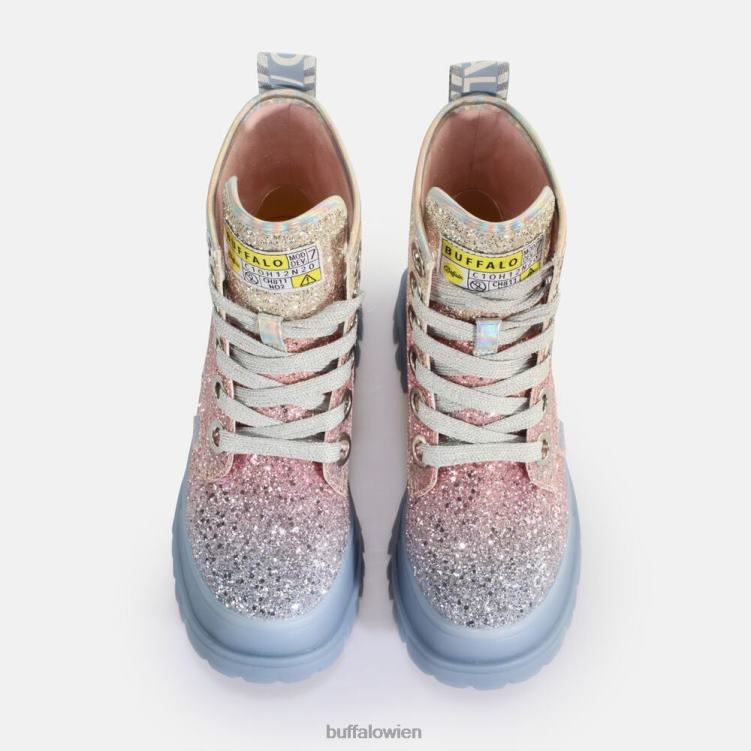 bei Buffalo Aspha Laceup Hi Ankle Boot vegan Meerjungfrau lila 0FX48434 |Stiefel