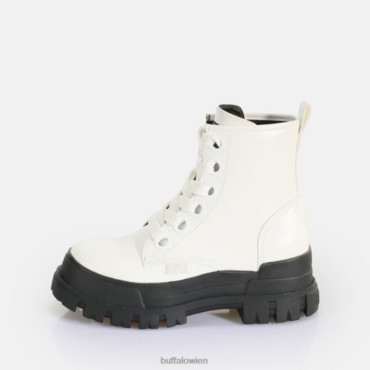 bei Buffalo Aspha Laceup Hi Ankle Boot vegan Weiss 0FX48435 |Stiefel