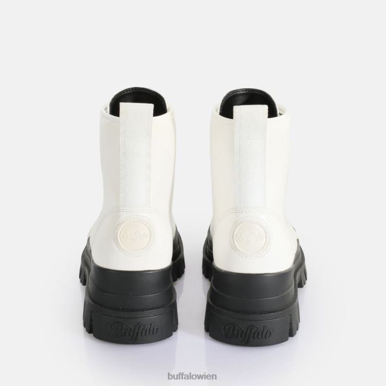 bei Buffalo Aspha Laceup Hi Ankle Boot vegan Weiss 0FX48435 |Stiefel