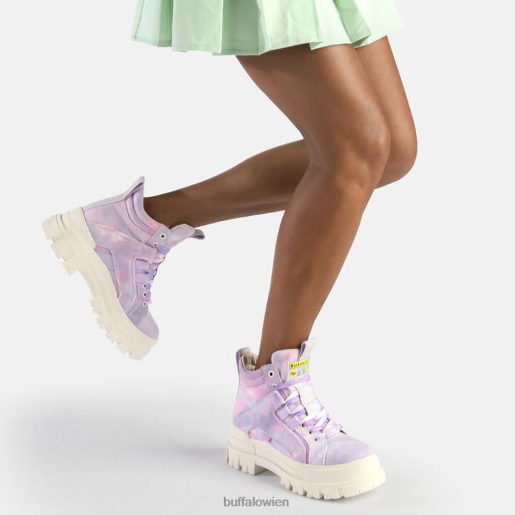 bei Buffalo Aspha NC Mid Ankle Boot vegan Batik-Lavendel 0FX48268 |Stiefel