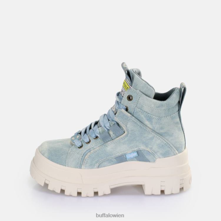 bei Buffalo Aspha NC Mid Ankle Boot vegan hellblaue Jeans 0FX48267 |Stiefel
