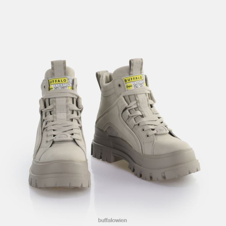 bei Buffalo Aspha NC Mid Schnürstiefelette vegan hellgrau 0FX48630 |Stiefel