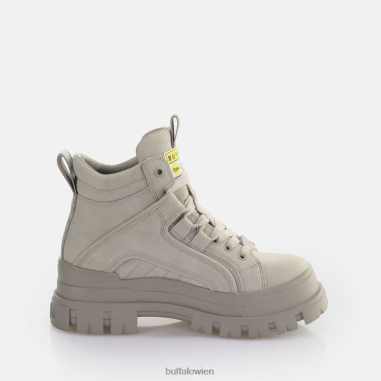 bei Buffalo Aspha NC Mid Schnürstiefelette vegan hellgrau 0FX48630 |Stiefel