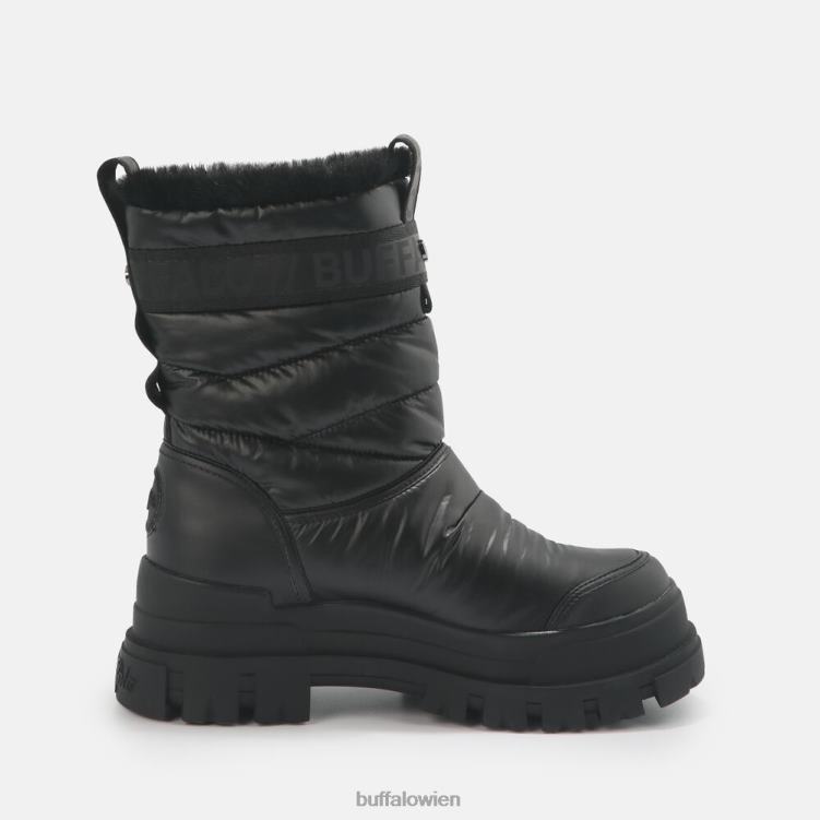 bei Buffalo Aspha Quilt Bootie flach vegan Schwarz 0FX48483 |Stiefel