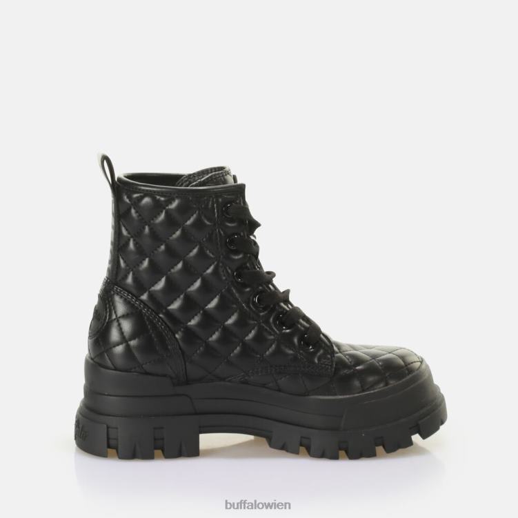 bei Buffalo Aspha RLD Laceup Mid Ankle Boot vegan Schwarz 0FX48196 |Stiefel