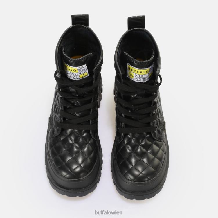 bei Buffalo Aspha RLD Laceup Mid Ankle Boot vegan Schwarz 0FX48196 |Stiefel