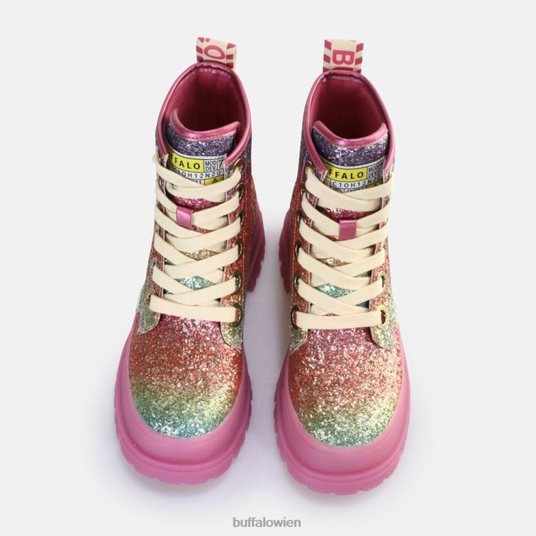 bei Buffalo Aspha Schnür-Hi-Stiefelette vegan Fuchsie 0FX48373 |Stiefel