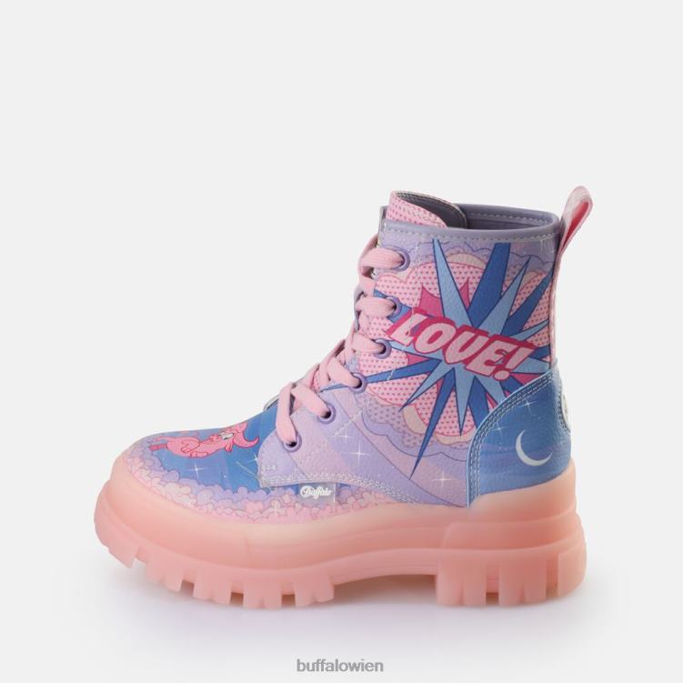 bei Buffalo Aspha Schnür-Hi-Stiefelette vegan Lila Liebe 0FX48437 |Stiefel
