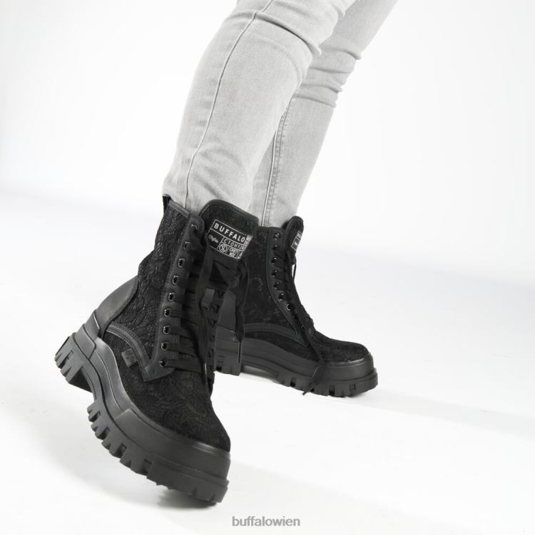 bei Buffalo Aspha Schnür-Hi-Stiefelette vegan Schwarz 0FX48431 |Stiefel