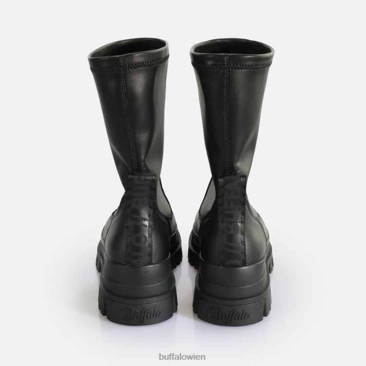 bei Buffalo Aspha Sockboot Mid Stiefeletten vegan Schwarz 0FX48808 |Stiefel