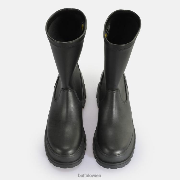 bei Buffalo Aspha Sockboot Mid Stiefeletten vegan Schwarz 0FX48808 |Stiefel