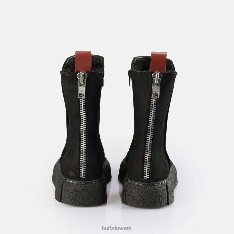bei Buffalo Rampa Zip warme Stiefelette Schwarz 0FX48465 |Stiefel