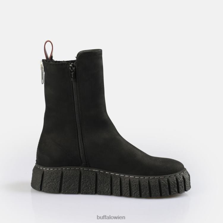 bei Buffalo Rampa Zip warme Stiefelette Schwarz 0FX48465 |Stiefel