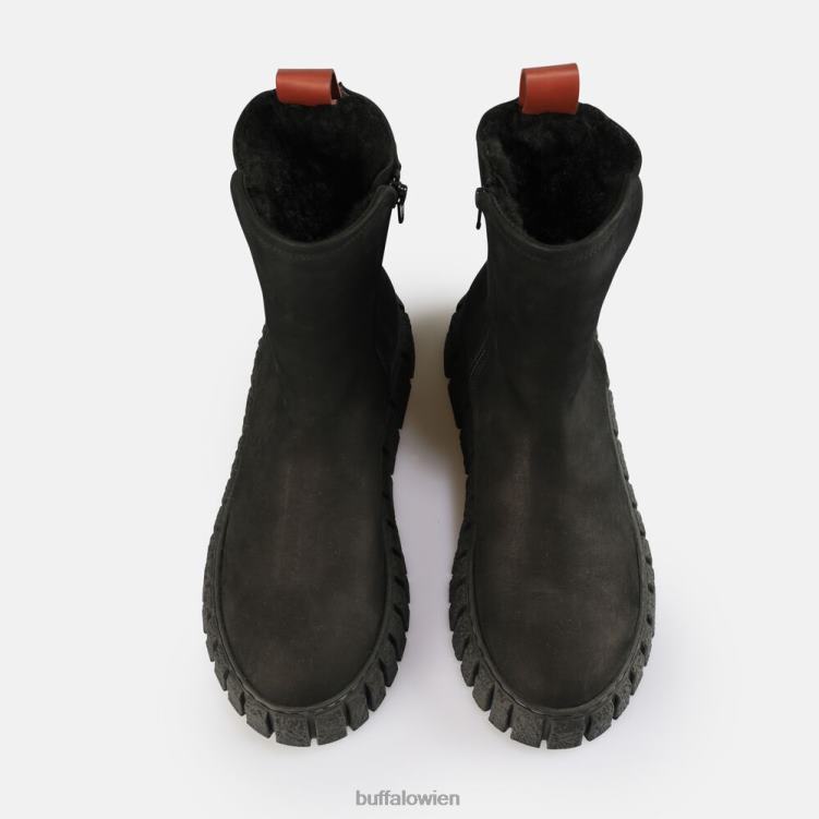 bei Buffalo Rampa Zip warme Stiefelette Schwarz 0FX48465 |Stiefel