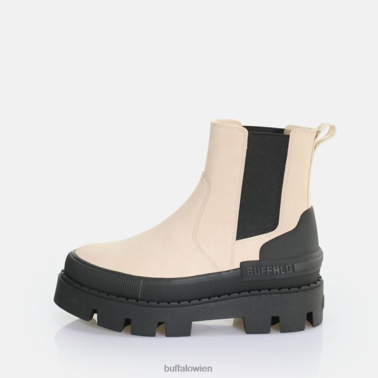 bei Buffalo Raven Chelsea-Stiefelette vegan creme/schwarz 0FX48486 |Stiefel