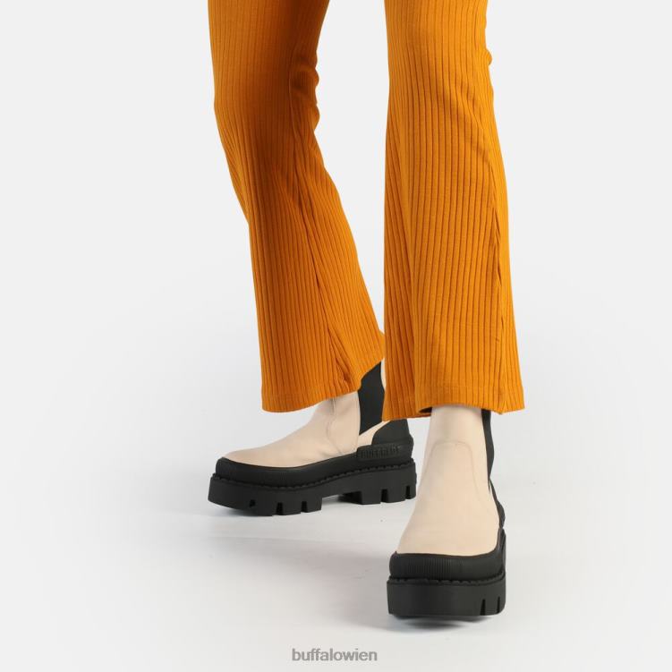 bei Buffalo Raven Chelsea-Stiefelette vegan creme/schwarz 0FX48486 |Stiefel