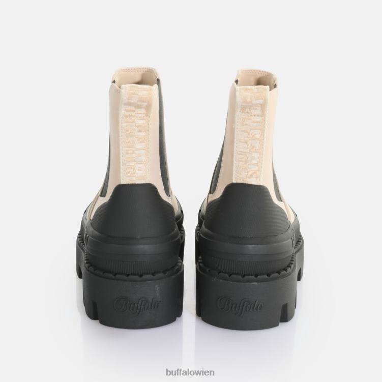 bei Buffalo Raven Chelsea-Stiefelette vegan creme/schwarz 0FX48486 |Stiefel