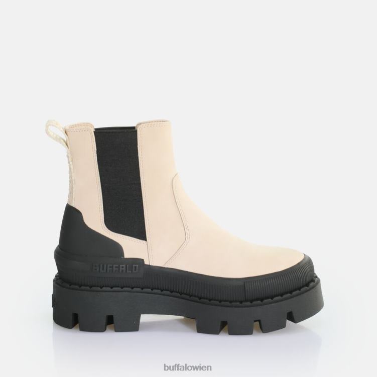 bei Buffalo Raven Chelsea-Stiefelette vegan creme/schwarz 0FX48486 |Stiefel