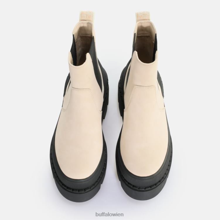 bei Buffalo Raven Chelsea-Stiefelette vegan creme/schwarz 0FX48486 |Stiefel