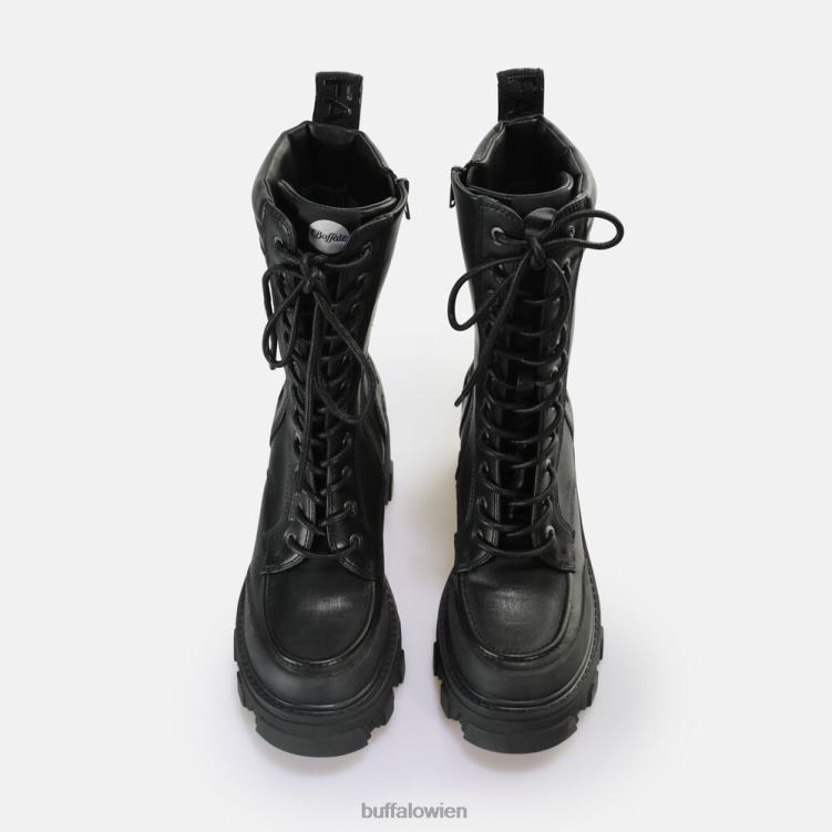 bei Buffalo Riot Lace Hi Stiefeletten vegan Schwarz 0FX48821 |Stiefel
