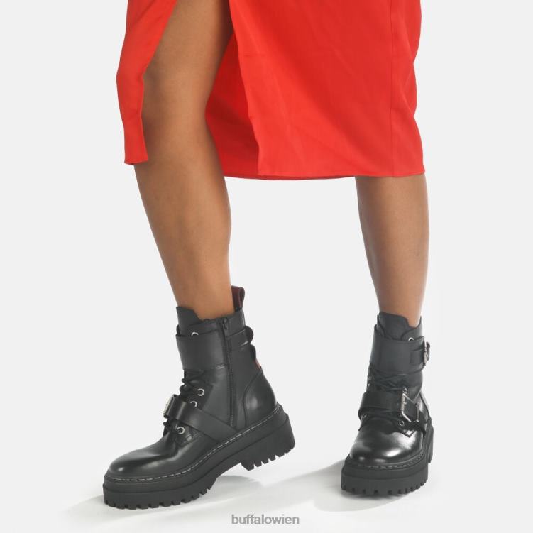 bei Buffalo Sari-Stiefelette aus Kalbsleder Schwarz 0FX48706 |Stiefel