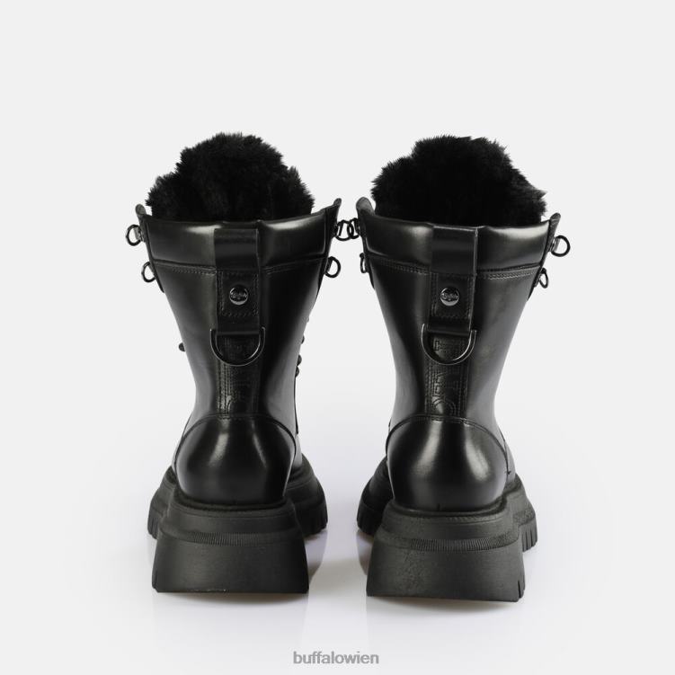 bei Buffalo Schattenhohe, warme Stiefeletten zum Schnüren Schwarz 0FX48508 |Stiefel