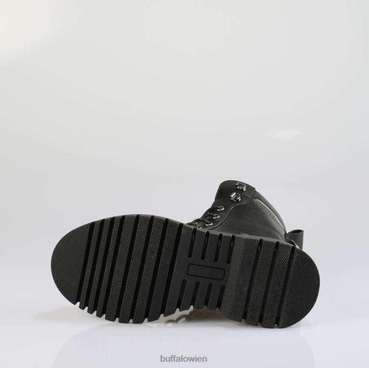 bei Buffalo Schattenhohe, warme Stiefeletten zum Schnüren Schwarz 0FX48508 |Stiefel
