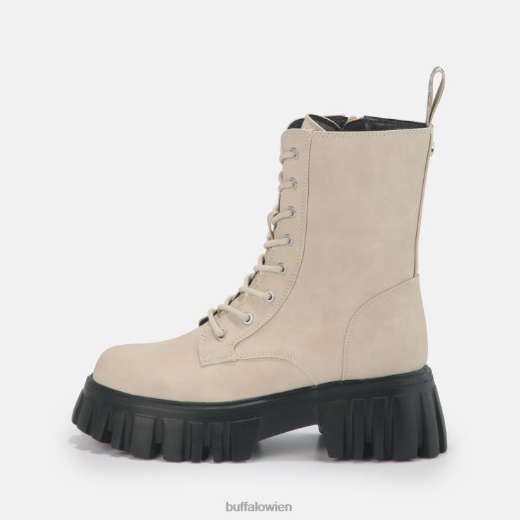 bei Buffalo Selen Stiefeletten flach vegan Creme 0FX48521 |Stiefel