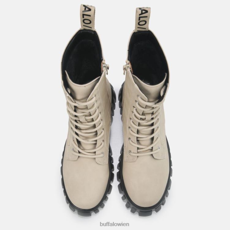 bei Buffalo Selen Stiefeletten flach vegan Creme 0FX48521 |Stiefel