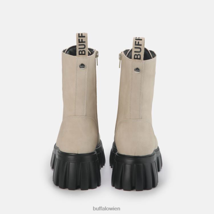 bei Buffalo Selen Stiefeletten flach vegan Creme 0FX48521 |Stiefel
