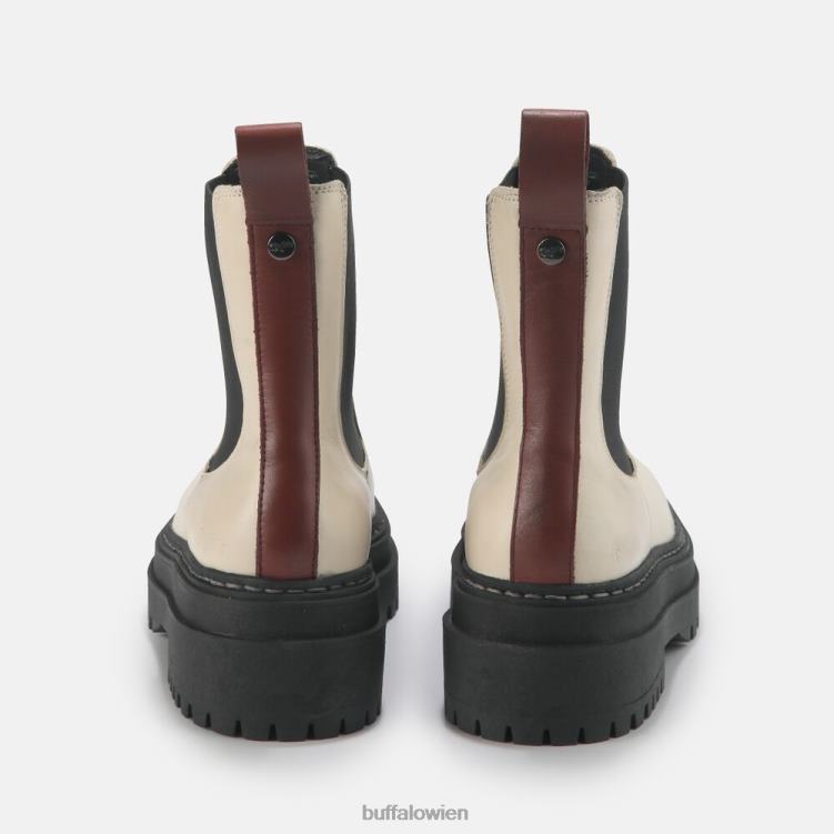 bei Buffalo Serena Stiefeletten aus Kalbsleder Beige 0FX48901 |Stiefel