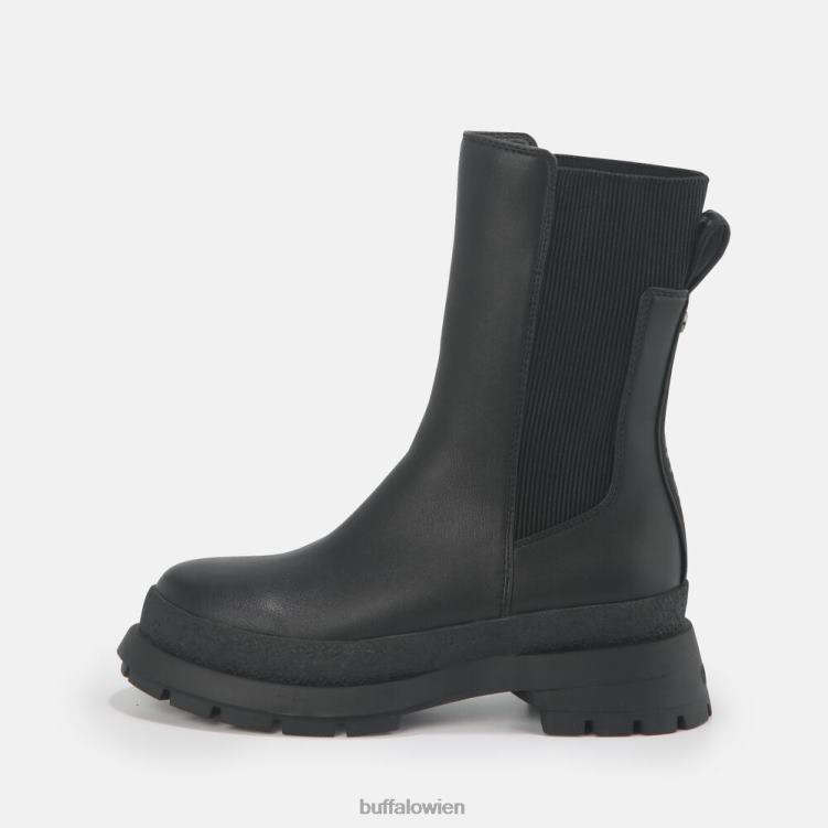 bei Buffalo Shari Bootie flach vegan Schwarz 0FX48639 |Stiefel
