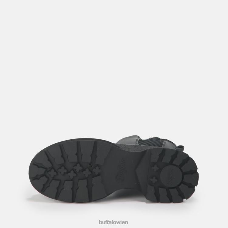 bei Buffalo Shari Bootie flach vegan Schwarz 0FX48639 |Stiefel