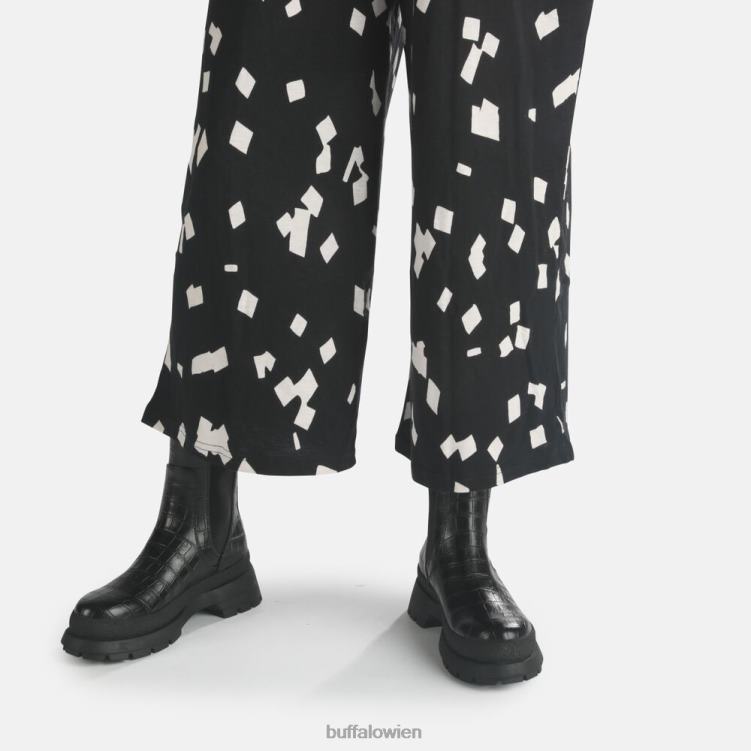 bei Buffalo Simona Bootie flach vegan schwarz im Krokomuster 0FX48459 |Stiefel