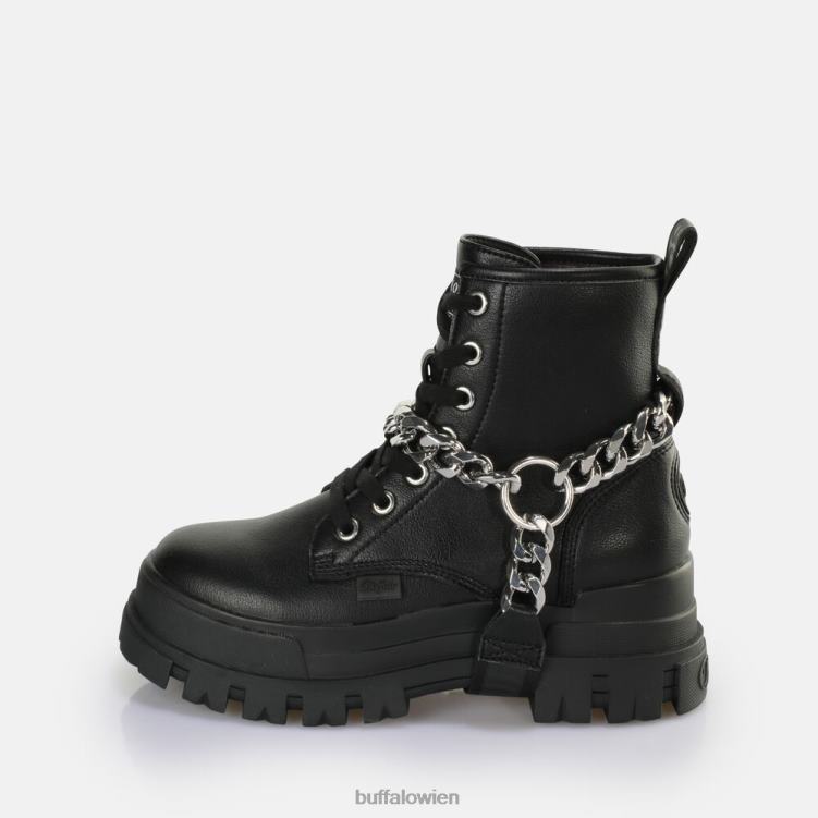 bei Buffalo aspha Chain 2.0 Stiefeletten vegan schwarzes Silber 0FX48564 |Stiefel
