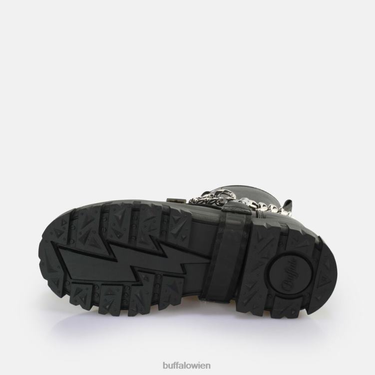 bei Buffalo aspha Chain 2.0 Stiefeletten vegan schwarzes Silber 0FX48564 |Stiefel