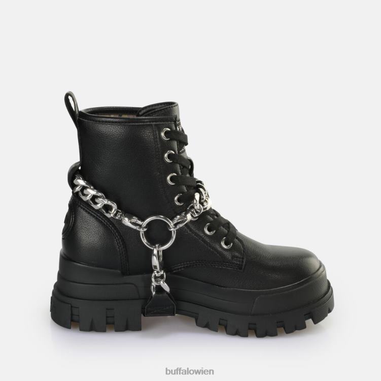 bei Buffalo aspha Chain 2.0 Stiefeletten vegan schwarzes Silber 0FX48564 |Stiefel