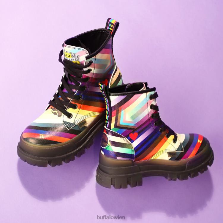 bei Buffalo aspha rld Stiefeletten vegan Schwarz/Regenbogen 0FX48866 |Stiefel
