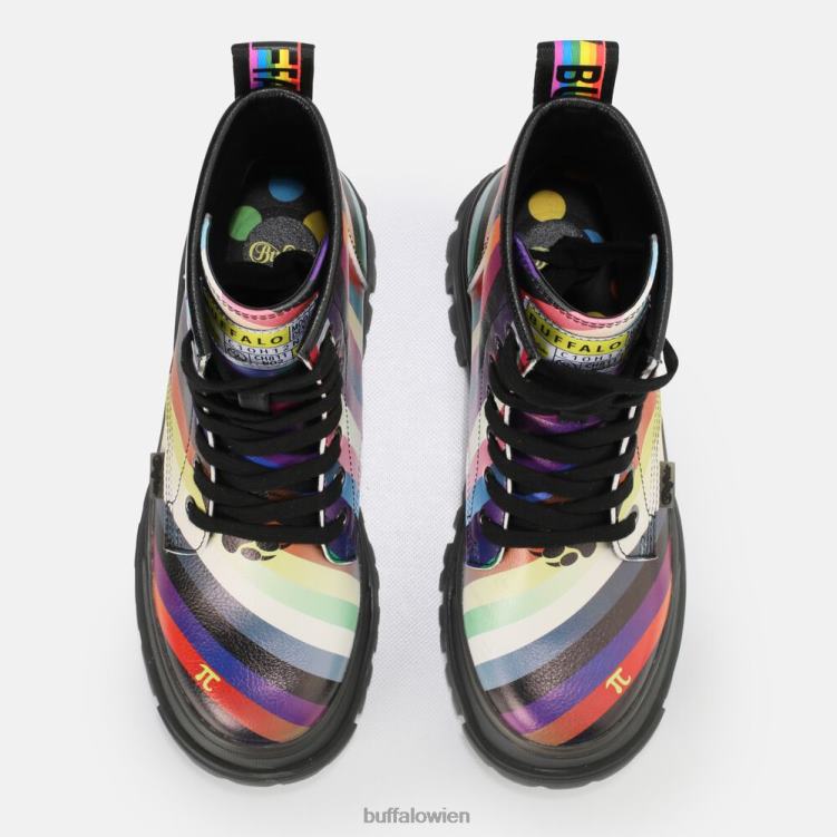 bei Buffalo aspha rld Stiefeletten vegan Schwarz/Regenbogen 0FX48866 |Stiefel