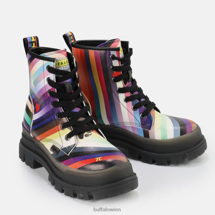 bei Buffalo aspha rld Stiefeletten vegan Schwarz/Regenbogen 0FX48866 |Stiefel