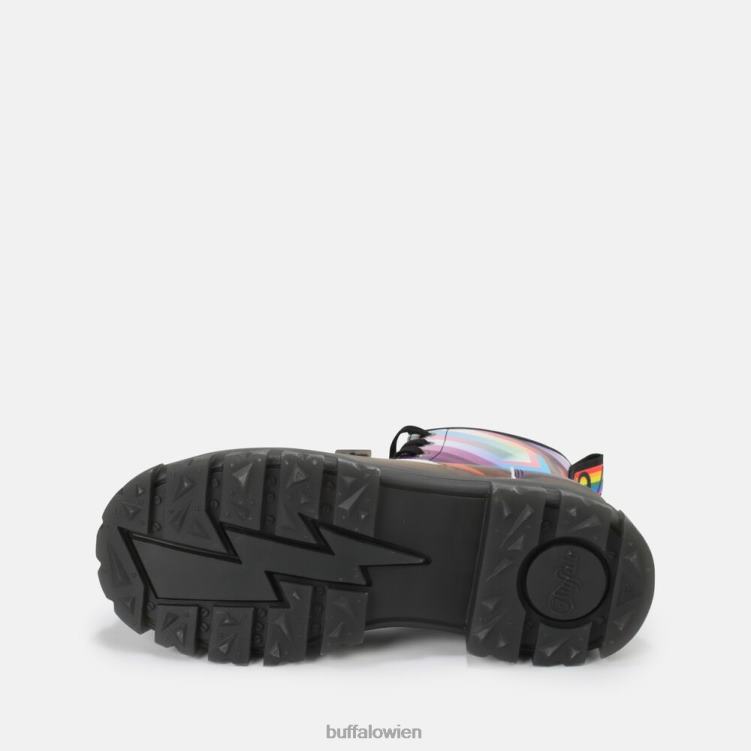 bei Buffalo aspha rld Stiefeletten vegan Schwarz/Regenbogen 0FX48866 |Stiefel